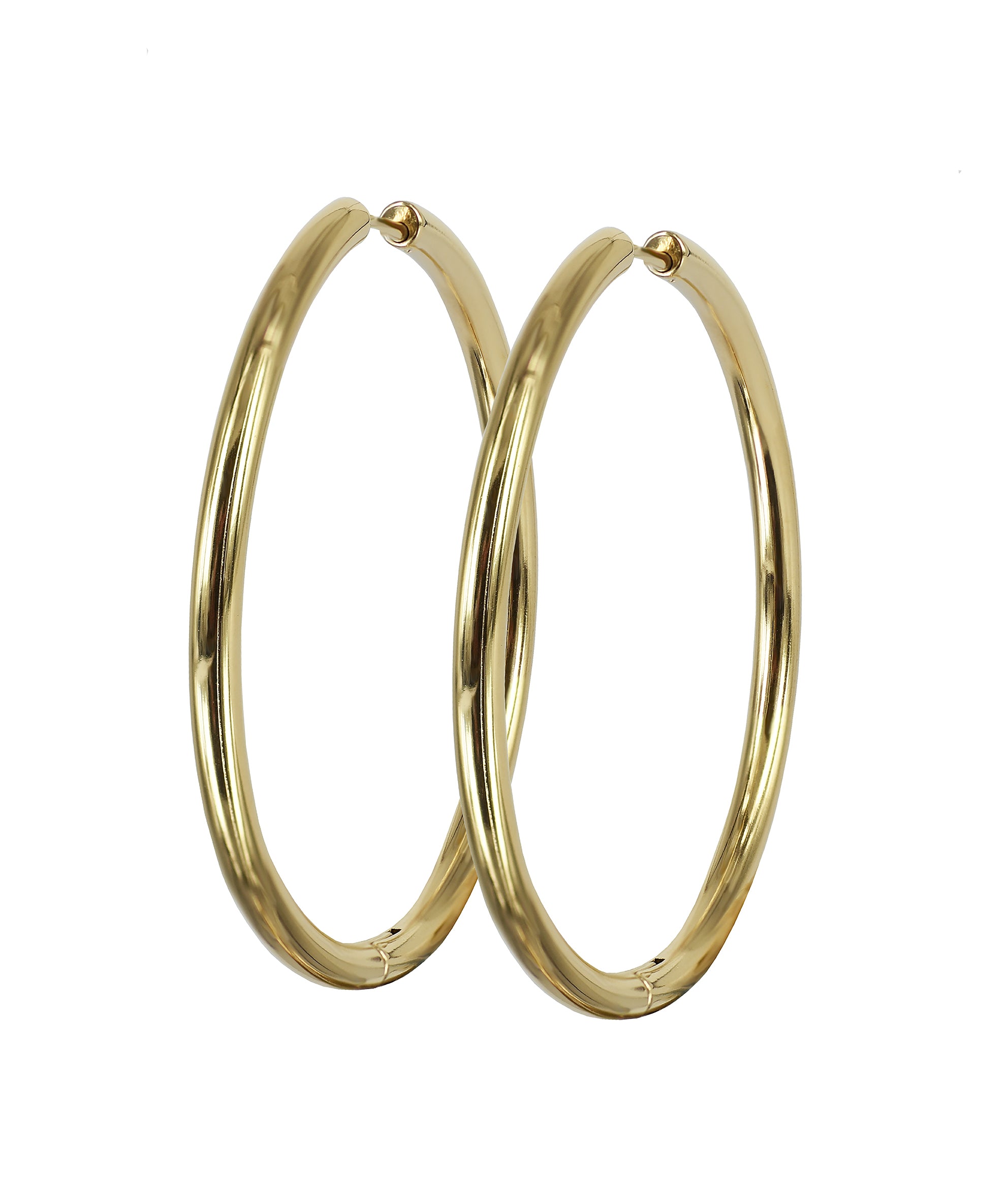 Örhängen Lucy Plain 40mm Guld - Dahlströms Guld