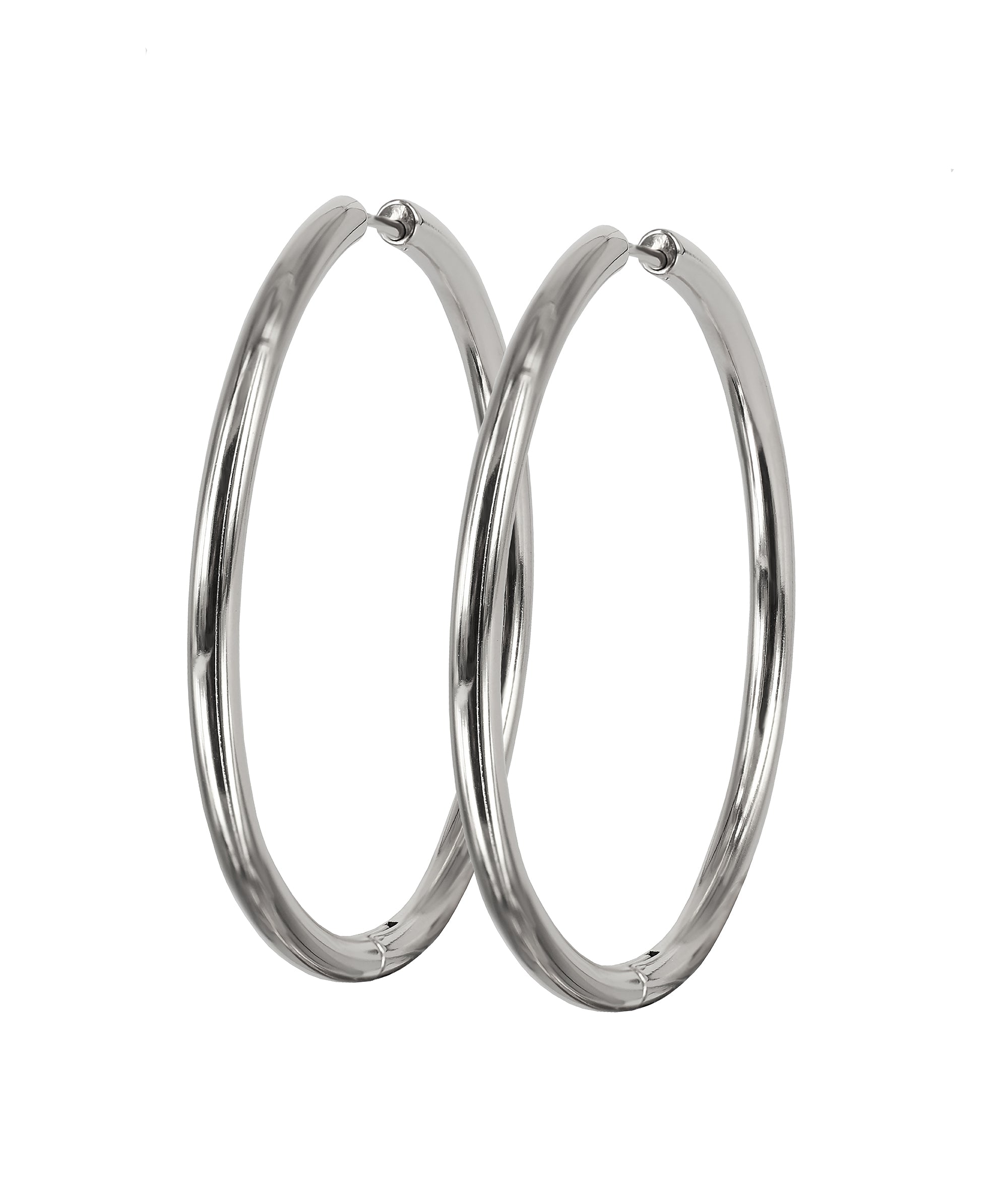 Örhängen Lucy Plain 40mm Stål - Dahlströms Guld