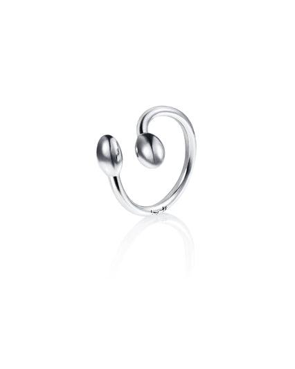 Ring Love Bead Twin Silver