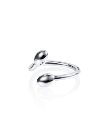 Ring Love Bead Twin Silver