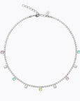 Halsband Millie Rhodium Soft Pastell Combo - Dahlströms Guld
