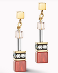 Örhängen Geocube® Crystals & Gemstones Red Biege (490521 0310) - Dahlströms Guld