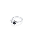 The Storm & I Ring Crystal Quartz/Onyx - Dahlströms Guld