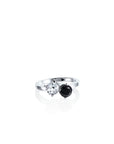 The Storm & I Ring Crystal Quartz/Onyx - Dahlströms Guld