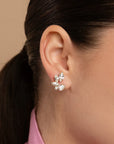 Örhängen Clare Earrings Rhodium / Crystal