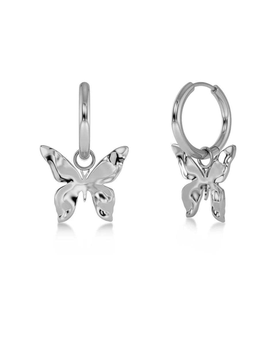 Örhängen Butterfly Hoops Steel