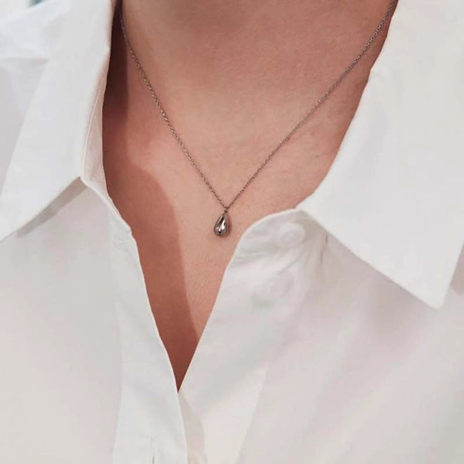 Halsband Drop Mini Steel - Dahlströms Guld