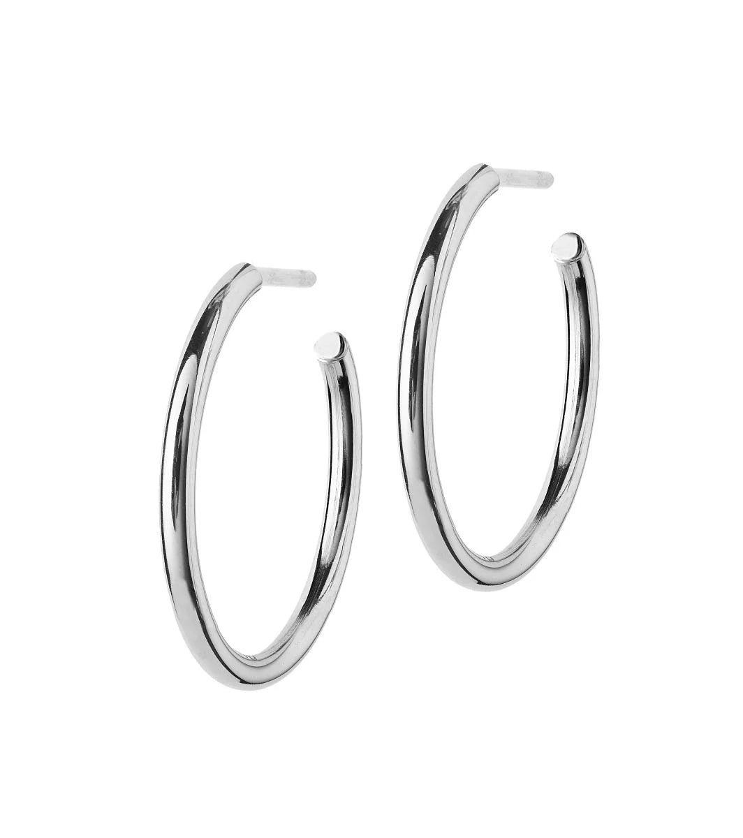 Örhängen Hoops Earrings Steel Medium