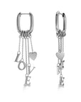 Örhängen Love Note Hoops Steel