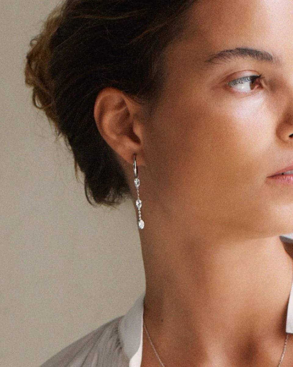 Örhängen Misty Hoops Steel - Dahlströms Guld