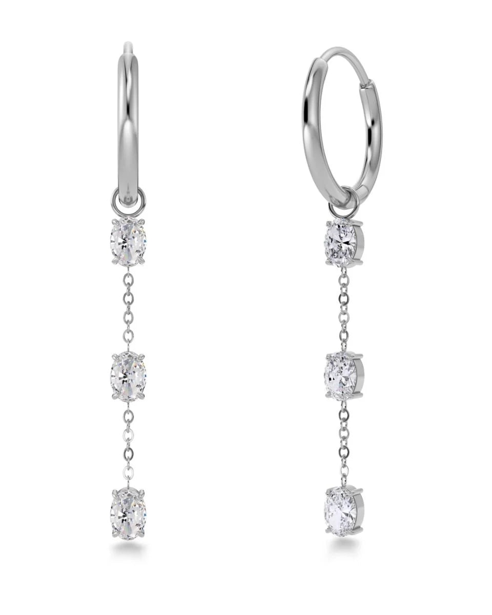 Örhängen Misty Hoops Steel - Dahlströms Guld