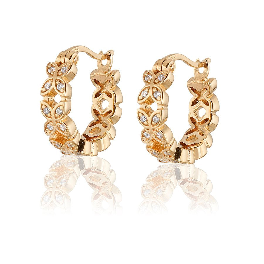 Örhängen Sparkling ellipse mini creol-S - Dahlströms Guld