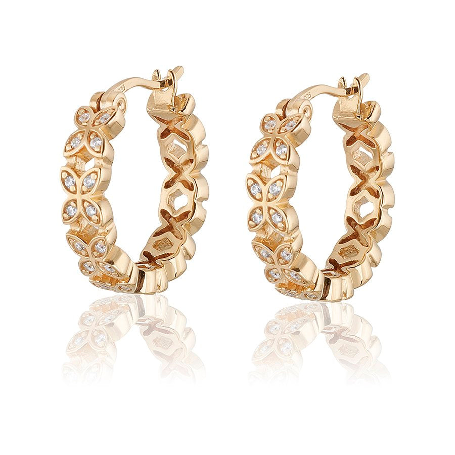 Örhängen Sparkling ellipse mini creol-L - Dahlströms Guld