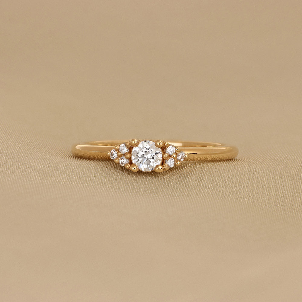 Petronella 9011-1,7 0,36ct Solitärring med sidostenar
