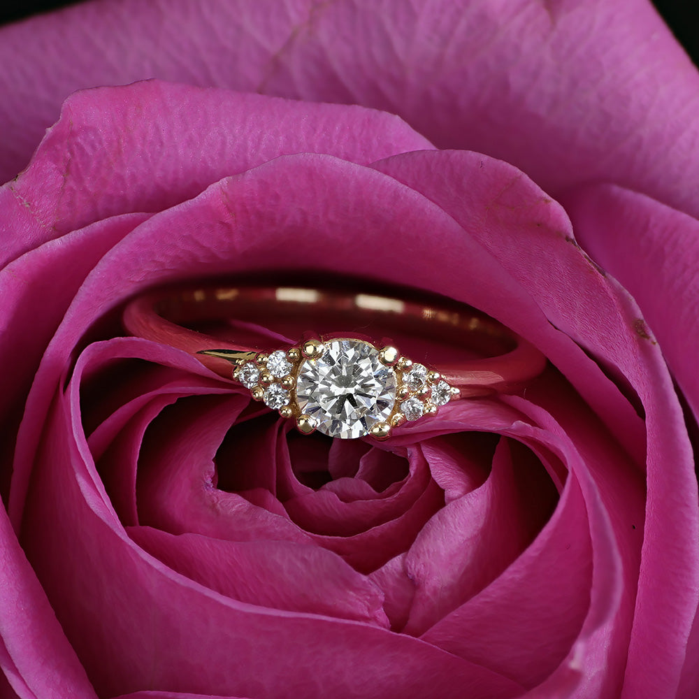 Petronella 9011-1,7 0,36ct Solitärring med sidostenar
