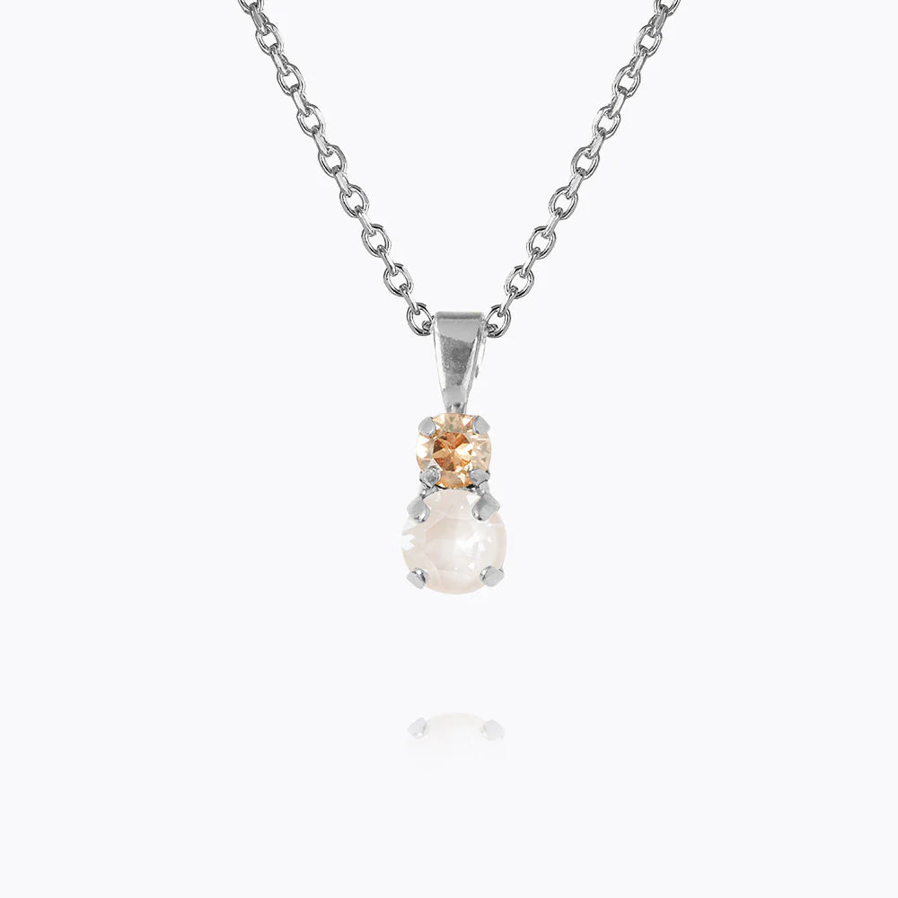 Halsband Leah Rhodium Electric White Combo