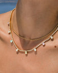 Halsband Millie Rhodium Soft Pastell Combo - Dahlströms Guld
