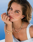 Halsband Millie Rhodium Soft Pastell Combo - Dahlströms Guld