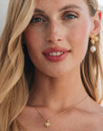 Örhängen Juni Rhodium Pearl Crystal