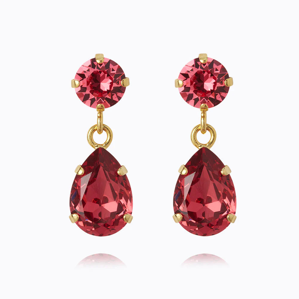 Örhängen Mini Drop Gold Mulberry Red - Dahlströms Guld