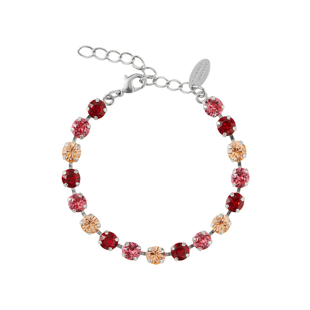 Armband Nicola Rhodium Scarlet Combo