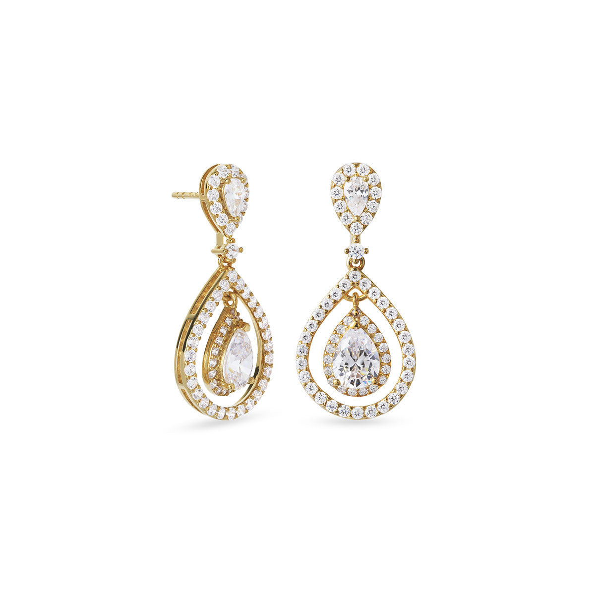 Örhängen med Cubic Zirconia S70666E - Dahlströms Guld