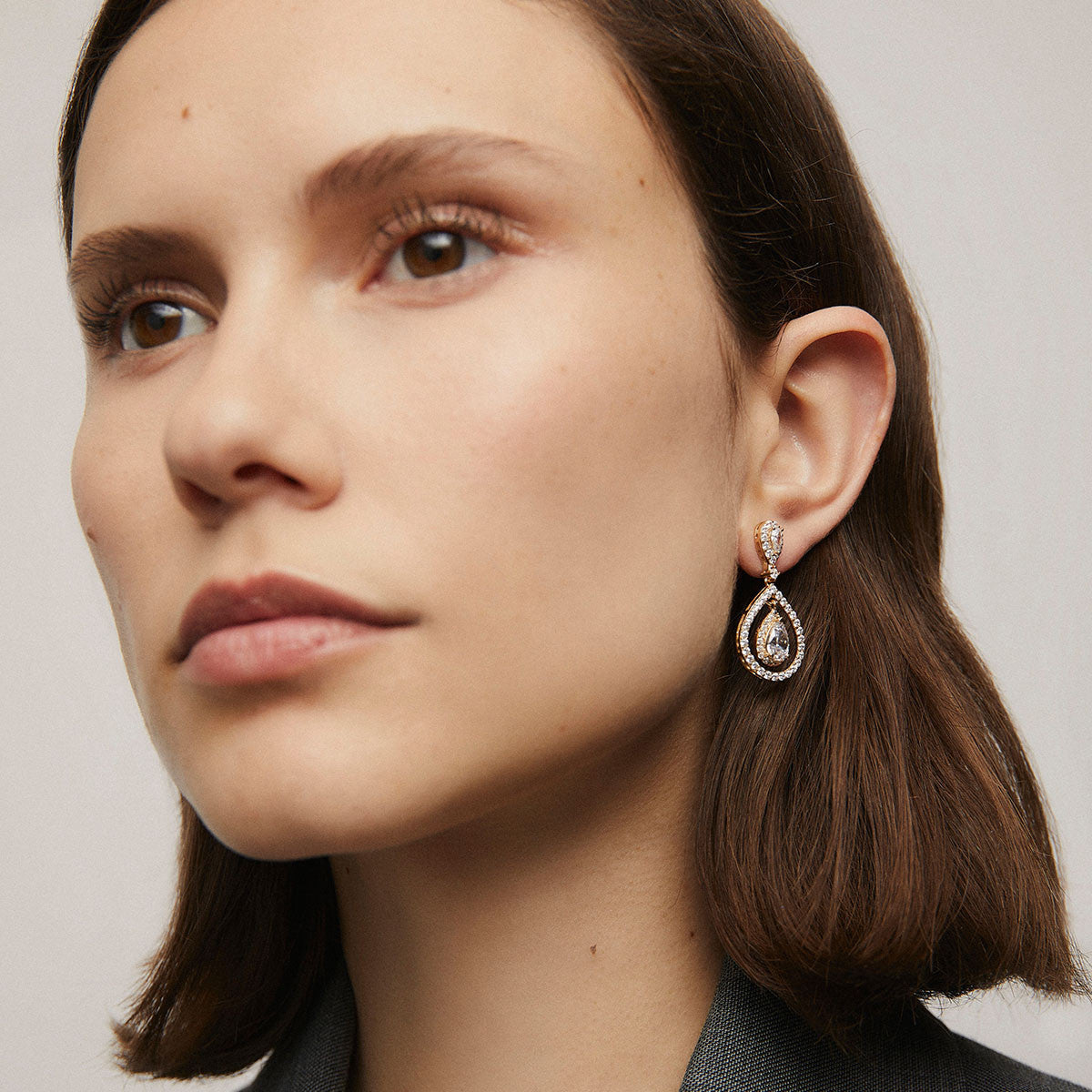 Örhängen med Cubic Zirconia S70666E - Dahlströms Guld
