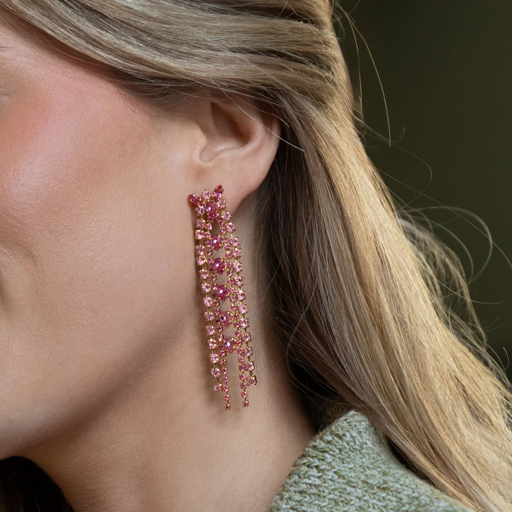 Örhängen Petite Penelope Gold Pink Combo - Dahlströms Guld