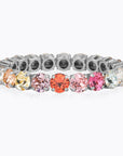 Gia Stud Armband Rhodium/ Pastel Rainbow Combo - Dahlströms Guld