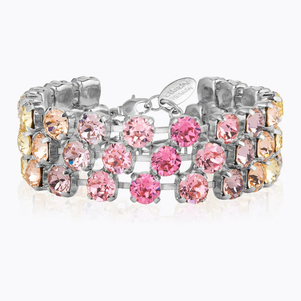 Rosanna Armband Rhodium/ Pastel Rainbow Combo - Dahlströms Guld