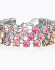 Rosanna Armband Rhodium/ Pastel Rainbow Combo - Dahlströms Guld