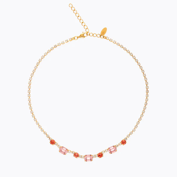 Corinna Halsband Gold/Coral Combo - Dahlströms Guld