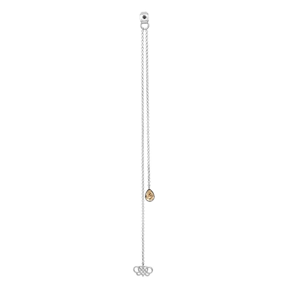 Örhängen Logo Chain Drop Crystal 20101 - Dahlströms Guld