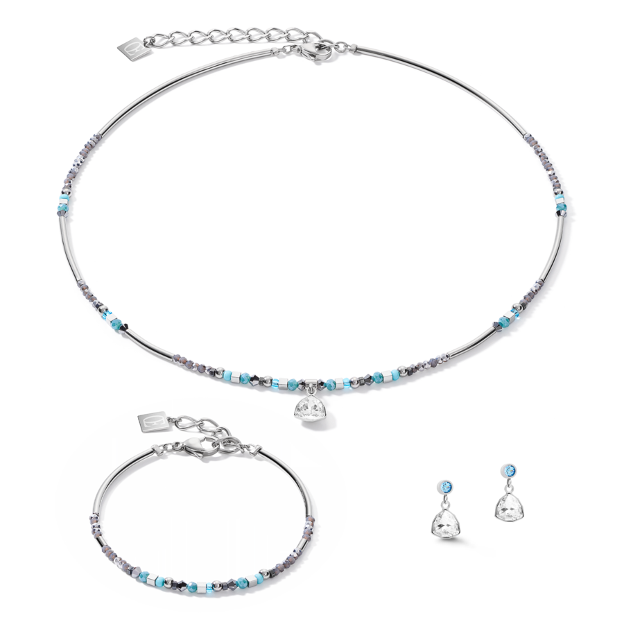 Armband Pendant Curvy Triangle Aqua (503230 2000) - Dahlströms Guld