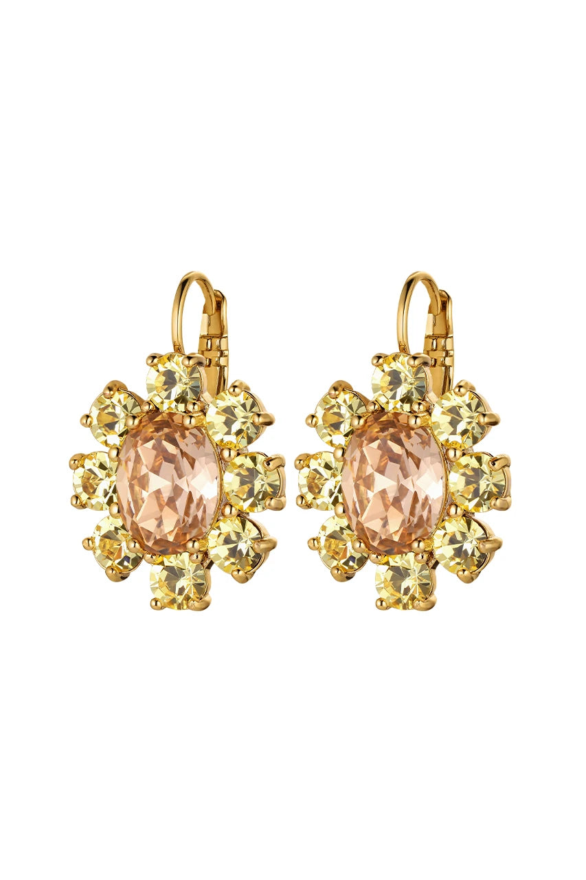 Valentina Earring Sg Peach Golden - Dahlströms Guld