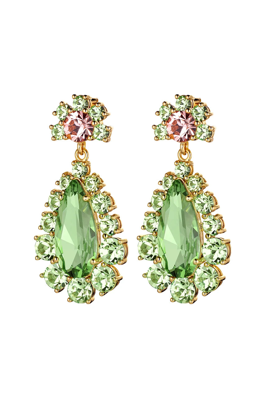 Lucia Earring Sg Light Green - Dahlströms Guld