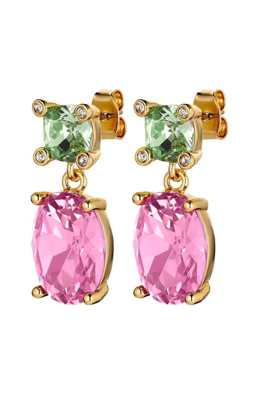 Antonia Earring Sg Green/Rose 420094 - Dahlströms Guld