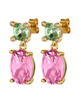 Antonia Earring Sg Green/Rose 420094 - Dahlströms Guld