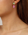 Antonia Earring Sg Green/Rose 420094 - Dahlströms Guld