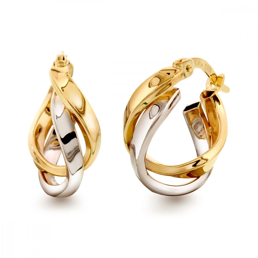 Örhängen By Arne Nordlie Creol 14K Vitt Och Gult Guld 53208 - Dahlströms Guld