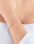 Armband Rosa Med Måne Och Stjärna A1958 417 9 - Dahlströms Guld