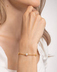 Armband Pearl With Stars Gulfärgad A1978 445 14 L19V - Dahlströms Guld