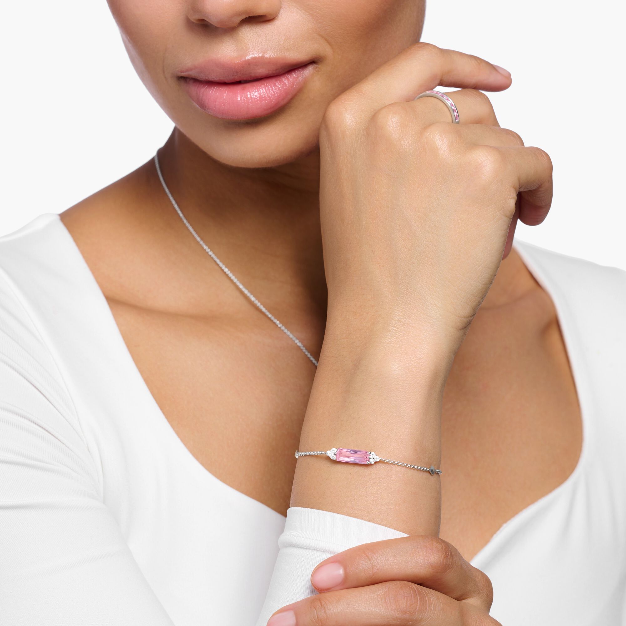 Armband Rosa Sten A2018-051-9 - Dahlströms Guld