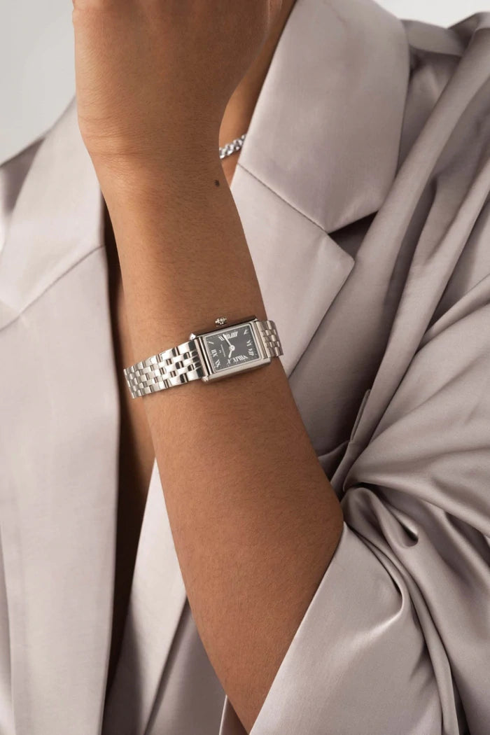 Klocka Timeless Silver Noir Mo244 - Dahlströms Guld