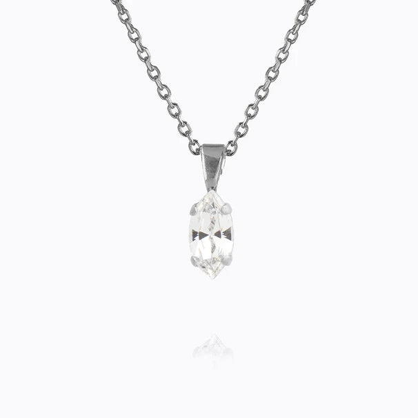 Halsband Petite Navette Rhodium Crystal - Dahlströms Guld
