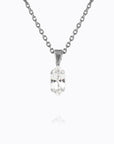 Halsband Petite Navette Rhodium Crystal - Dahlströms Guld