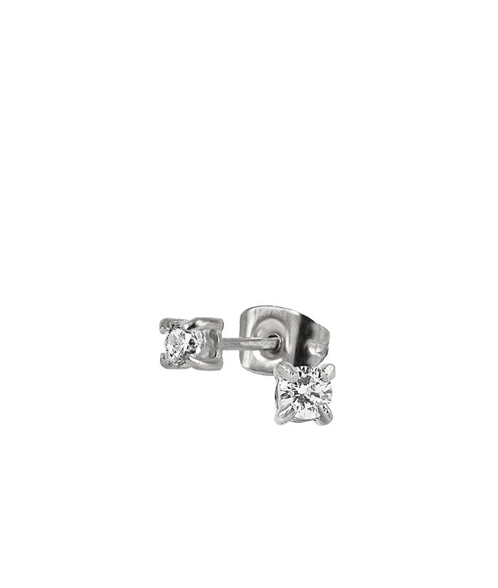 Ida Örhängen 3 mm Stål/Kristall