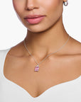 Halsband Med Rosa Sten Silver Ke1964-051-9 - Dahlströms Guld