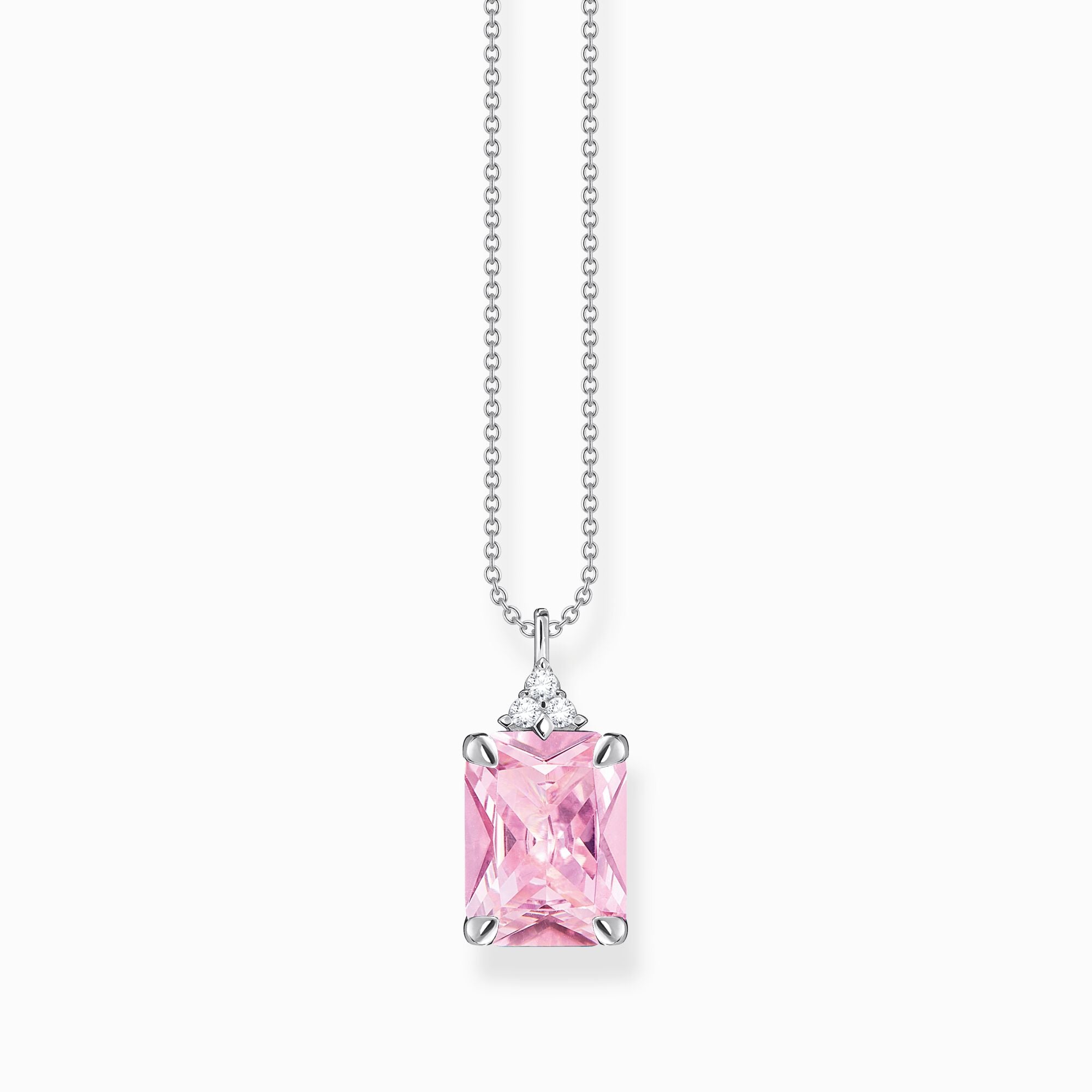 Halsband Med Rosa Sten Silver Ke2089-051-9 - Dahlströms Guld