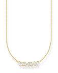 Halsband Vita Stenar Guld Ke2095 414 14 - Dahlströms Guld